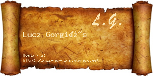 Lucz Gorgiás névjegykártya